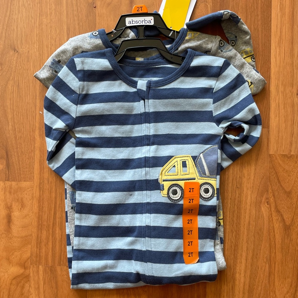 Absorba 2T footless onesies